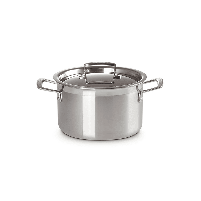 Classic 3-ply Deep Casserole, 20cm, Stainless Steel