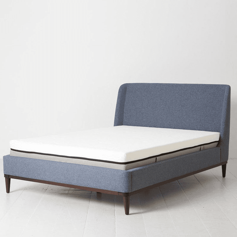 Bed 02 Linen Double Frame, Midnight