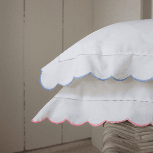 Image showing the Scallop Standard Pillowcase, Pink product.
