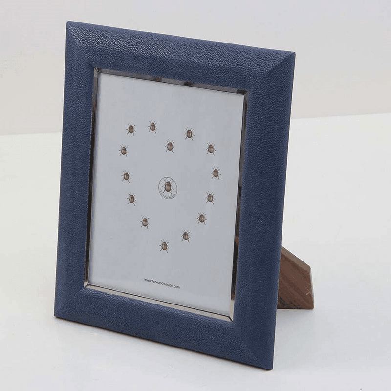Photo Frames, Bella, Shagreen, Nile Blue, Small, 7 x 5"