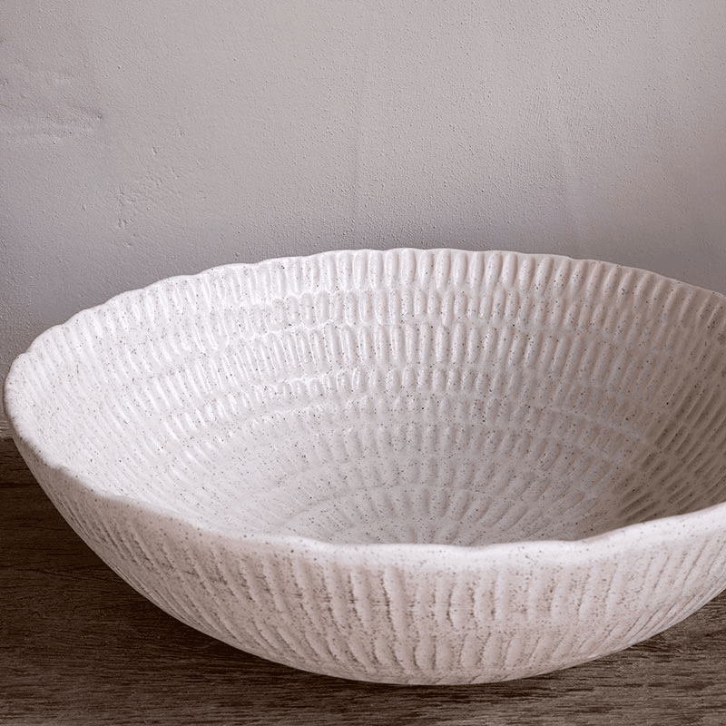 Kayanna Ceramic Decorative Bowl, H13cm, White