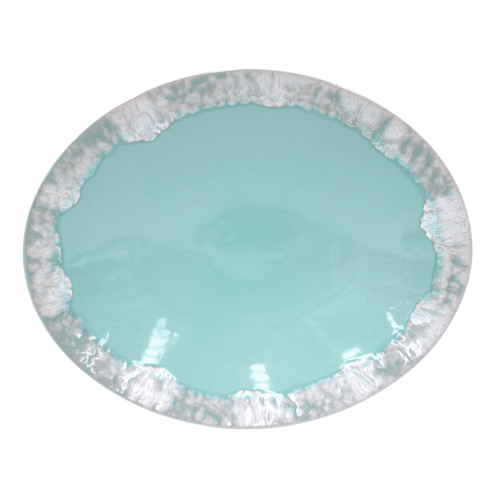 Taormina Oval platter, 41cm, Aqua