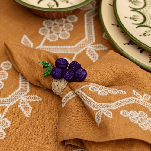 Image showing the Grape Set of 4 Napkin Rings product.