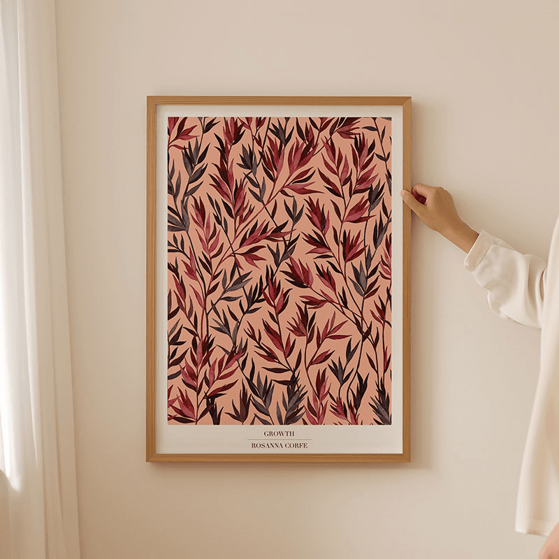 Growth Recycled Paper Print, A2, Pink