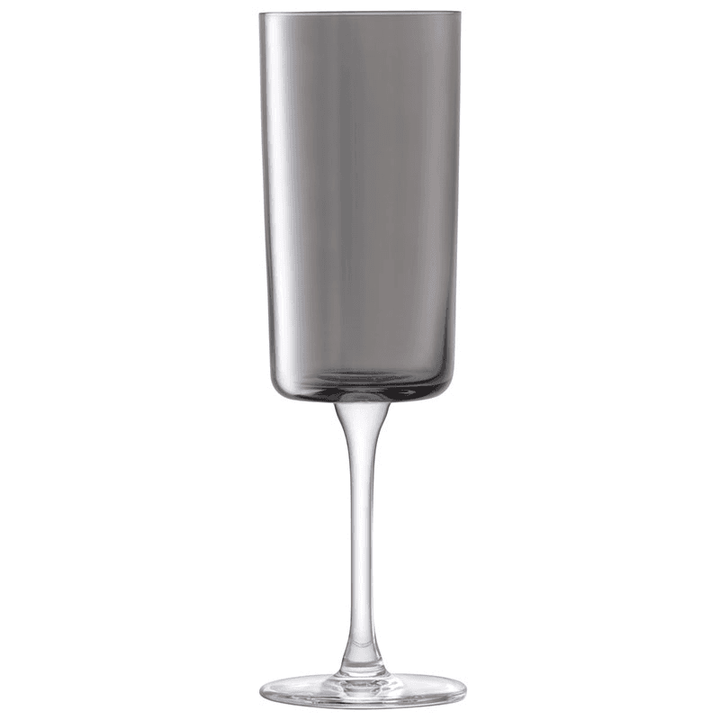 Lunar Set of 2 Champagne Flutes, 210ml, Lunar Grey