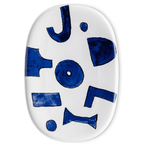 Image showing the Itsumo Yunoki Serving Platter, W36 x L25cm, Blue product.