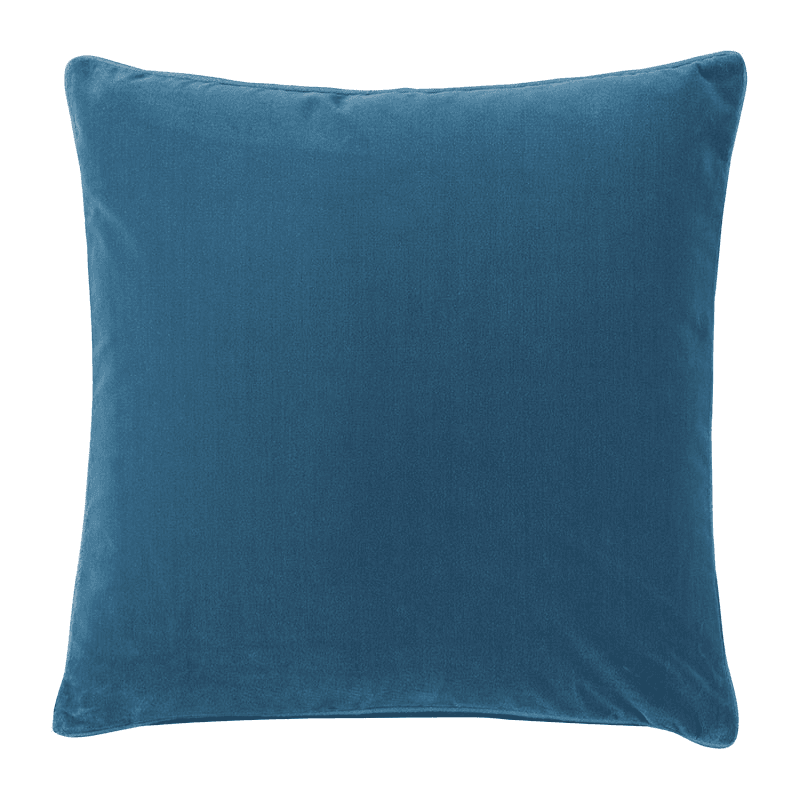 Plain Velvet Cushion Cover, Large - Sea Blue