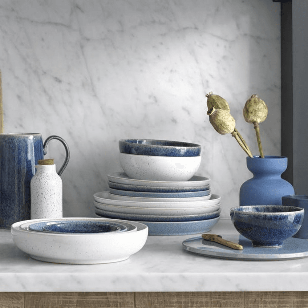 Studio Blue Set of 4 Coupe Plates, D21cm