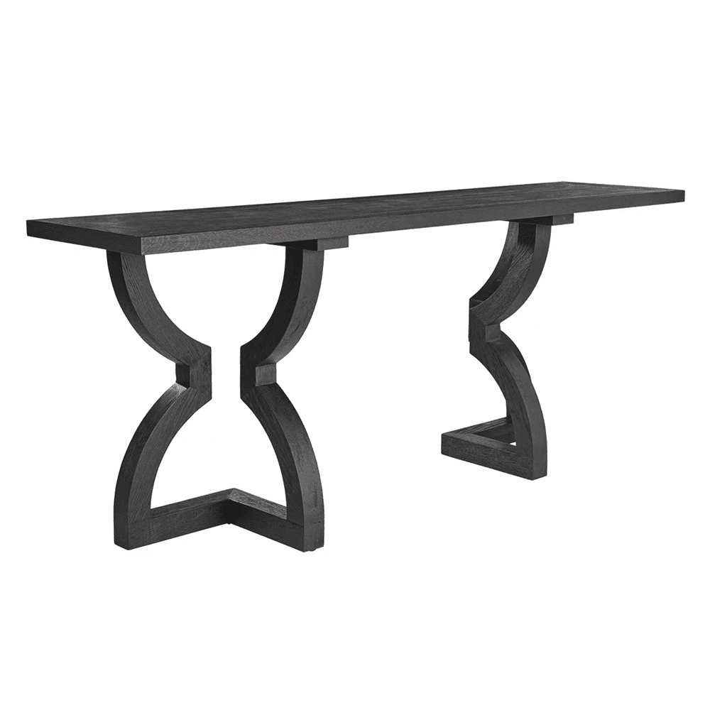 Kaishu Console table, L200 x W50 x H85cm, Black