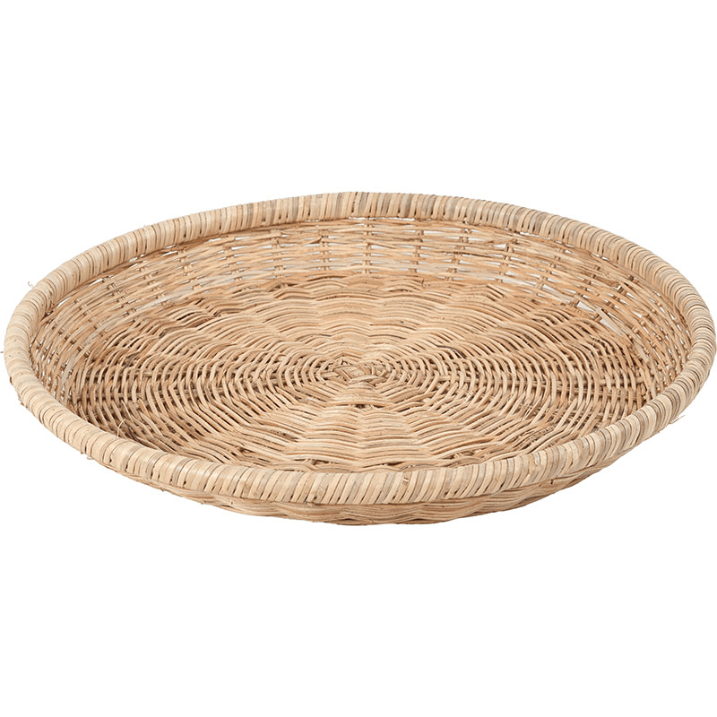 Rattan Round Tray, D43cm, Natural