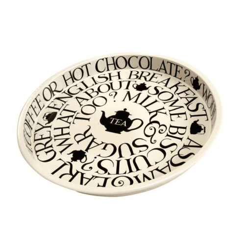 Image showing the Black Toast Deepwell Tray, 30cm, Cream / Black product.