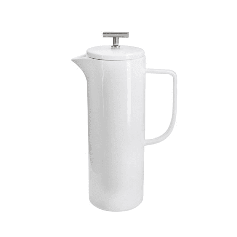Ceramic Cafetière 8 Cup, 1.2L, White