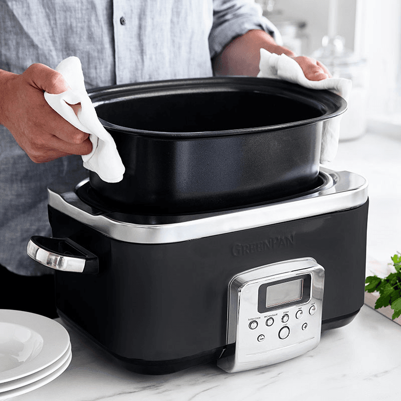 Non-Stick Slow Cooker, 6L, Black