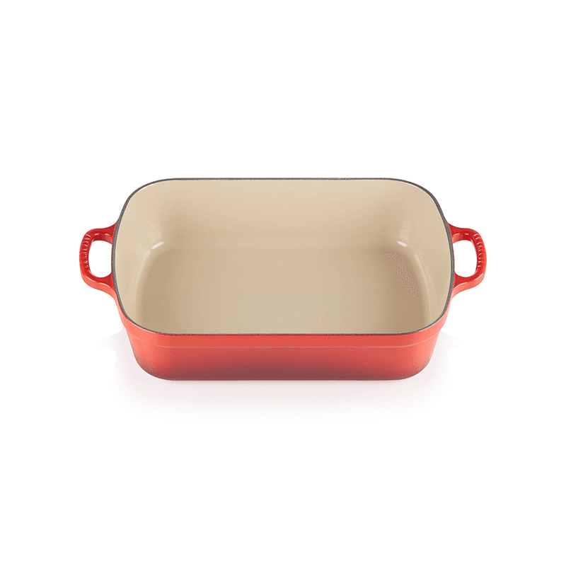 Signature Cast Iron Rectangular roaster, 33cm - 4.9 litre, Cerise