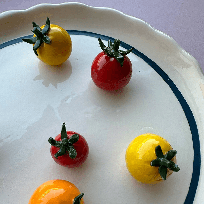 Minnie-Mae Studio Cherry Tomato Plate, D22cm, Multi