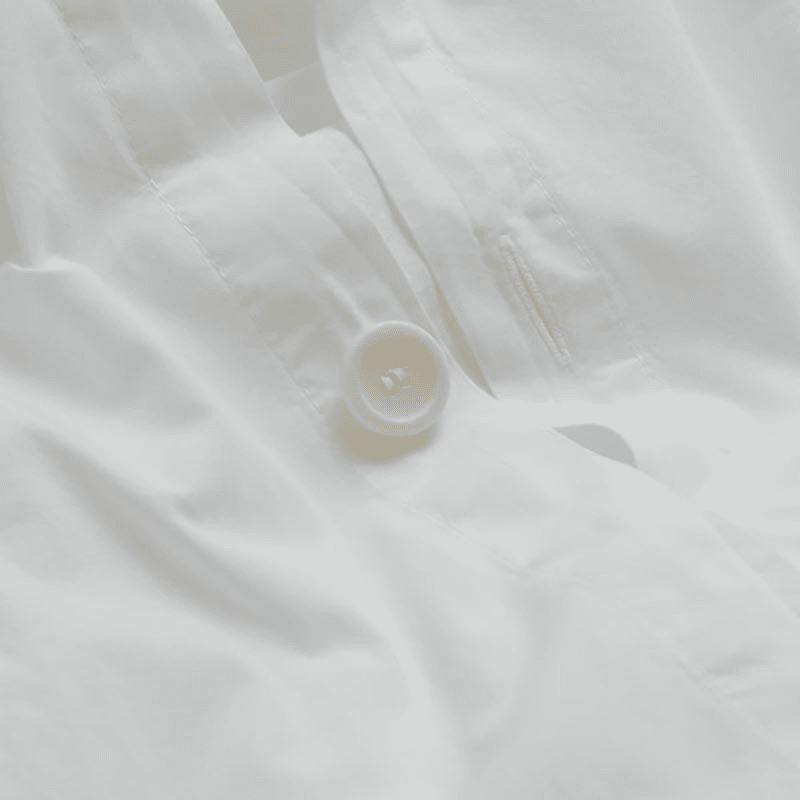 Washed Cotton Percale King Size Duvet Cover, White