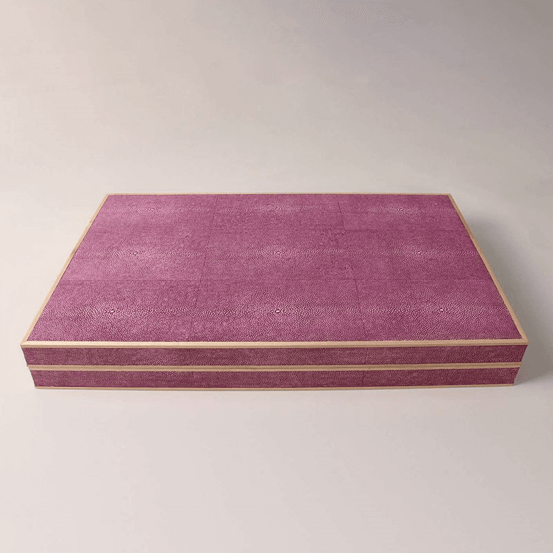 Backgammon Board, 54 x 34cm, Pink Shagreen