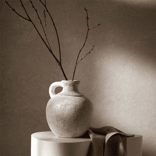 Image showing the Arley Terracotta Jug, H25cm, White product.