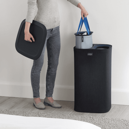 Image showing the Tota Easy-Empty Laundry Basket 60 Litre Black product.