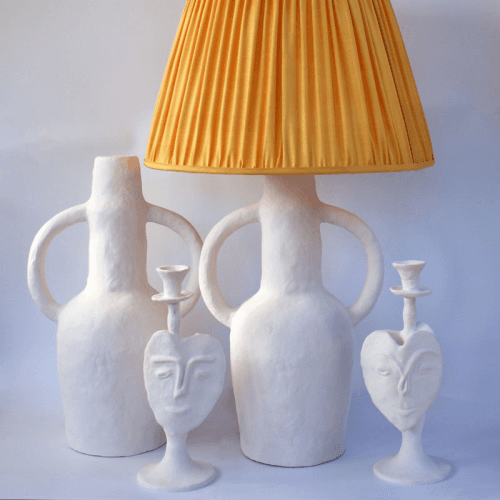 Image showing the Gavotte Collection Beau Candlestick, White product.