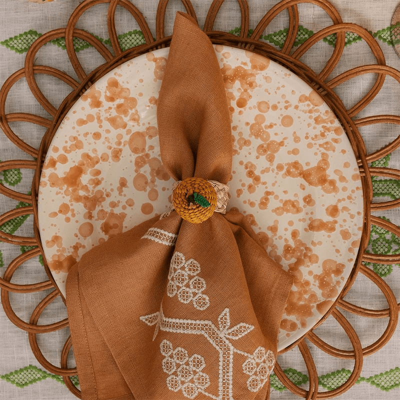 Oranges Set of 4 Napkin Rings