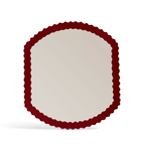 Image showing the Talasa Mirrror, H90cm x W80cm x D9cm, Chinese Red product.
