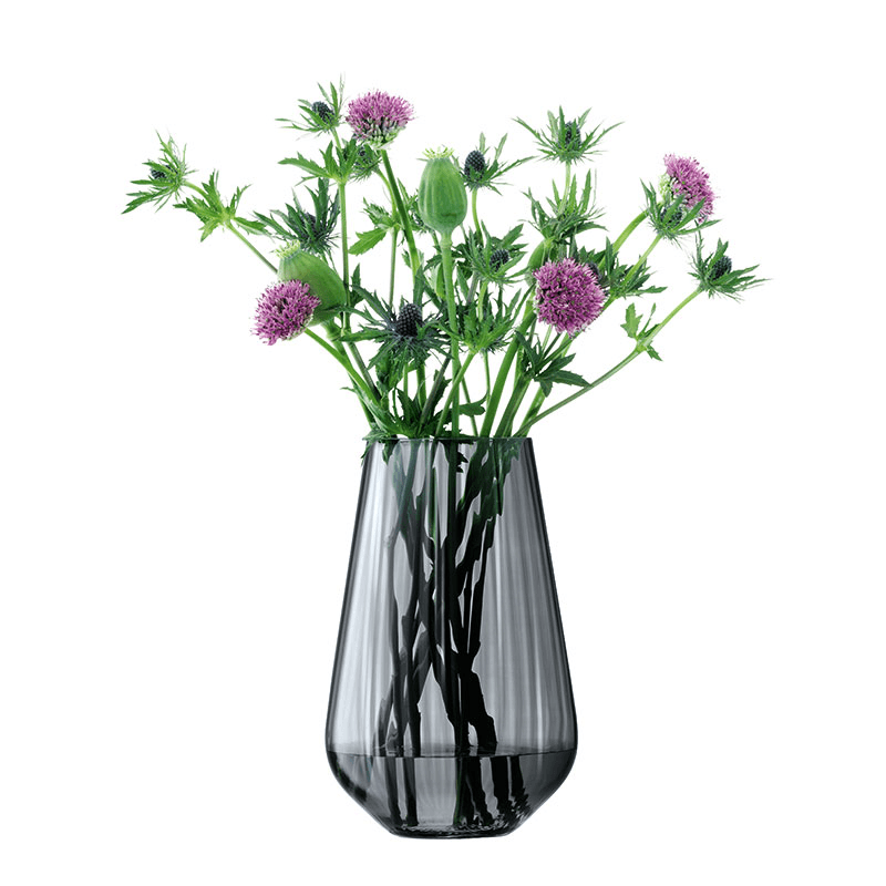 Zinc Vase, H29.5cm, Grey