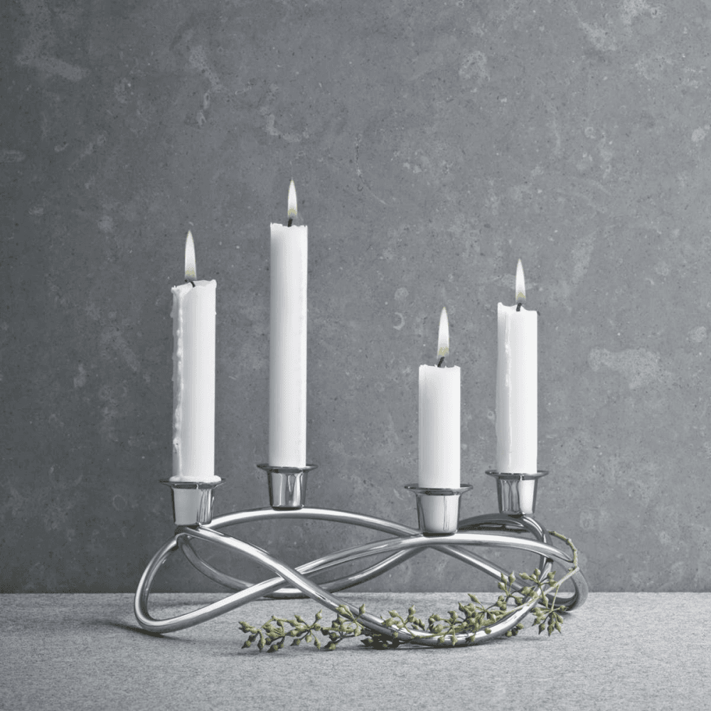 Season candleholder, D26 x W25 x H9.60cm, Stainless Steel/Mirror