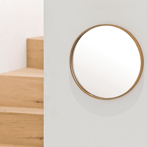 Image showing the Glance -310 Round wall mirror, Dia31cm, Natural Oak product.