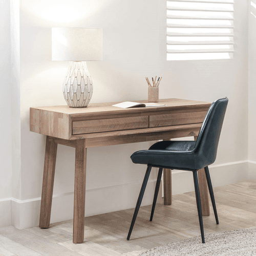 Image showing the Kalmar 2 Drawer Desk, Acacia Wood product.