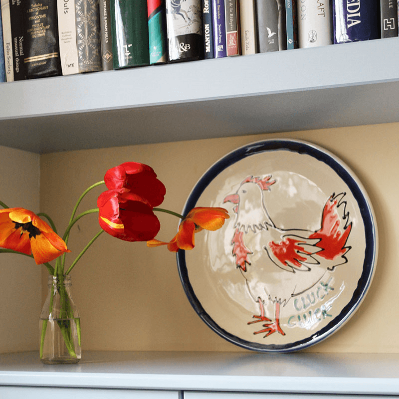 Cluck Cluck Plate, D35cm, Multi