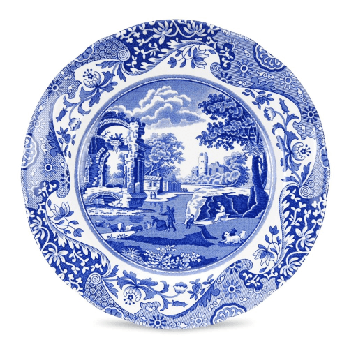 Image showing the Blue Italian Set of 4 plates, 20cm product.
