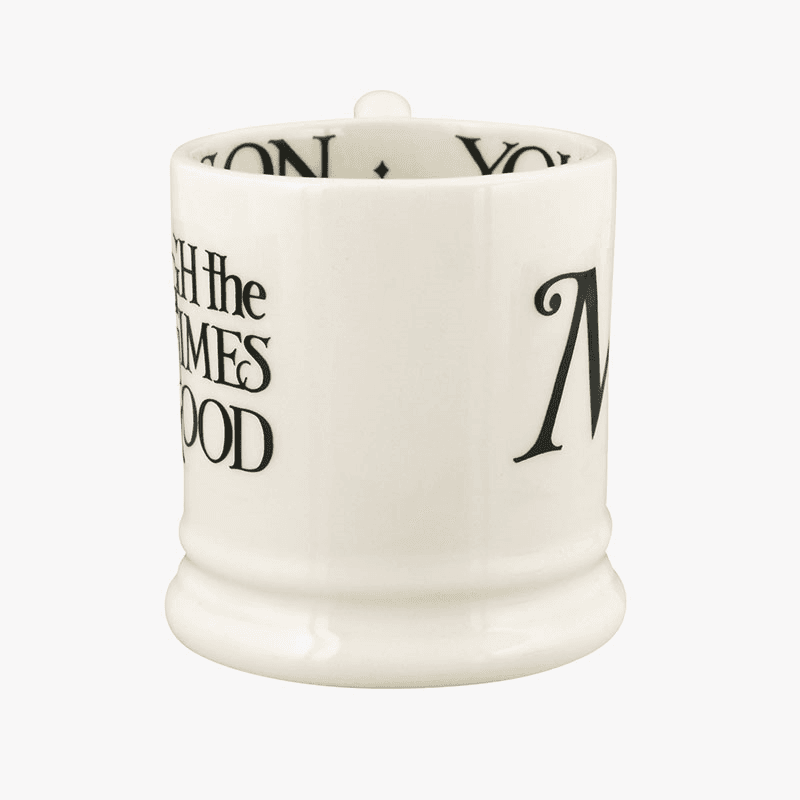 Black Toast Set of 2 You & Me Mugs, 300ml, Cream