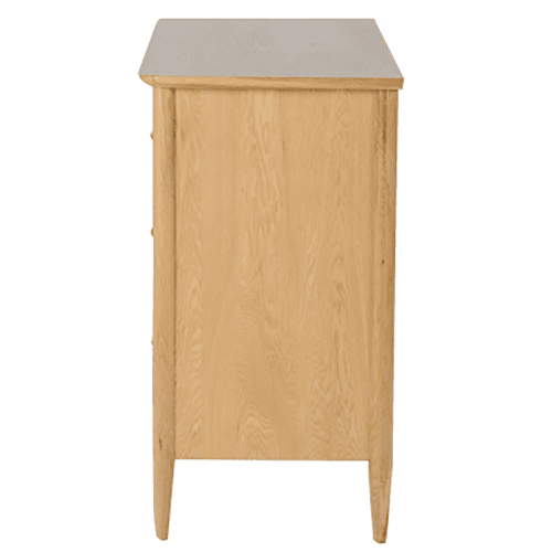 Image showing the Teramo 5 drawer wide chest, H84 x W113 x D47cm, Natural product.