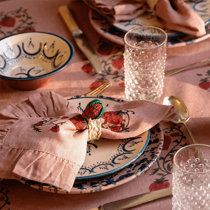 Strawberry Set of 4 Napkin Rings