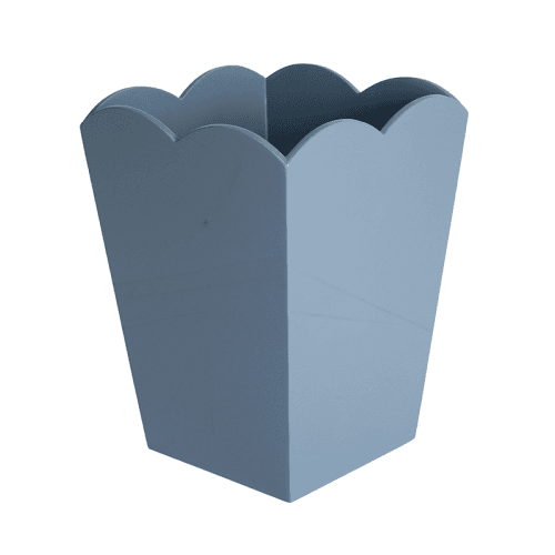 Image showing the Lacquered Scallop Bin, H30cm, Blue product.