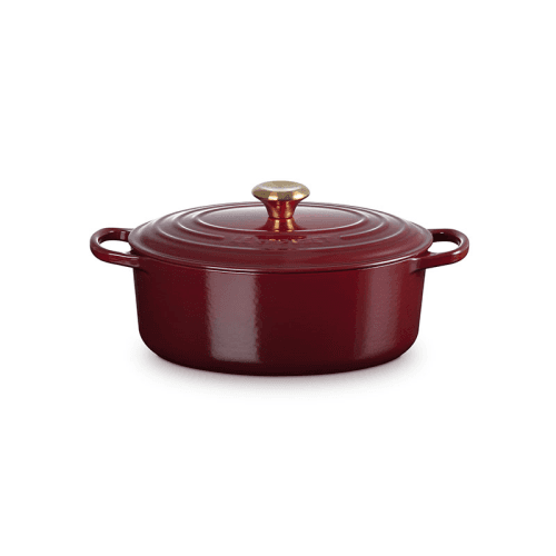 Image showing the Signature Cast Iron Oval Casserole, 29cm, Garnet product.