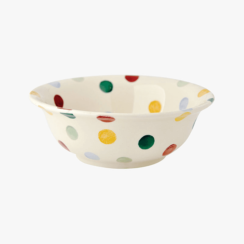 Polka Dot Cereal Bowl, D16.5cm, Cream