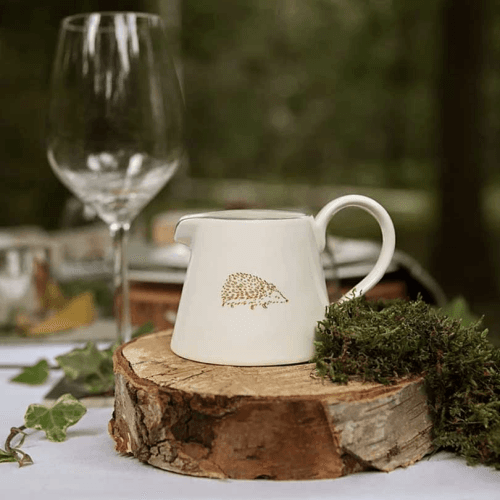 Image showing the Hedgehogs Stoneware Mini Jiug, 150ml, Cream product.