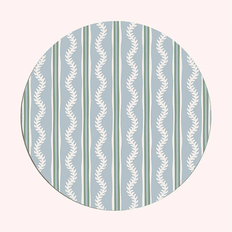 Vines Set of 6 Placemats, D29cm, Blue