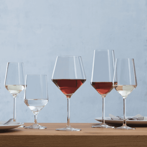 Image showing the Pure Pair of burgundy glasses, 70cl product.