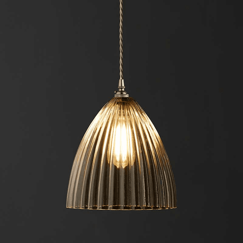 Scallop Large Pendant, H25cm x W25cm, Clear Glass