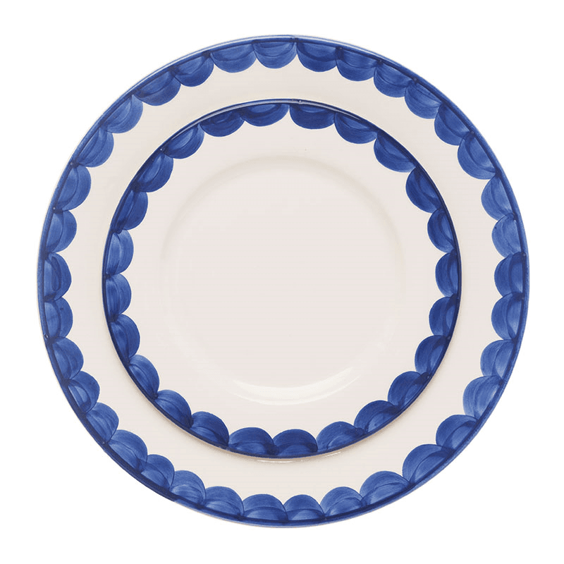 Scallop Set of 2 Side Plates, D20cm, Blue