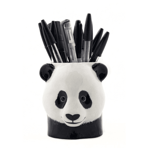 Image showing the Panda Pencil Pot, H10cm, Black/White product.