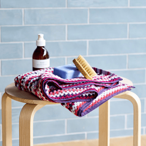Image showing the Carnaby Stripe Bath Towel, Berry product.