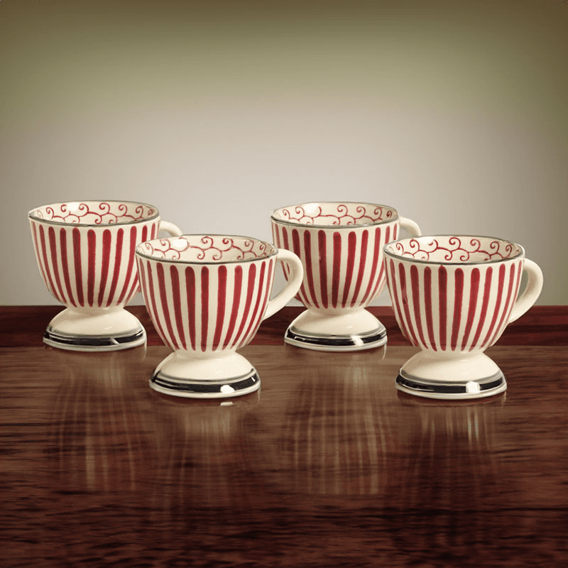 Kintaro Set of 4 Mugs, Cochineal