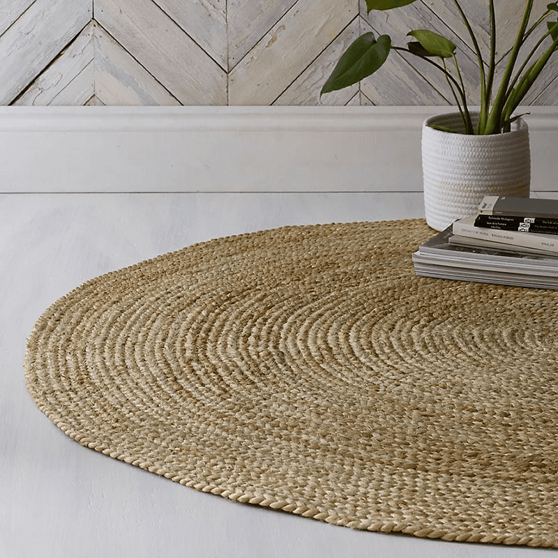 Jute Round Rug, D150cm, Natural
