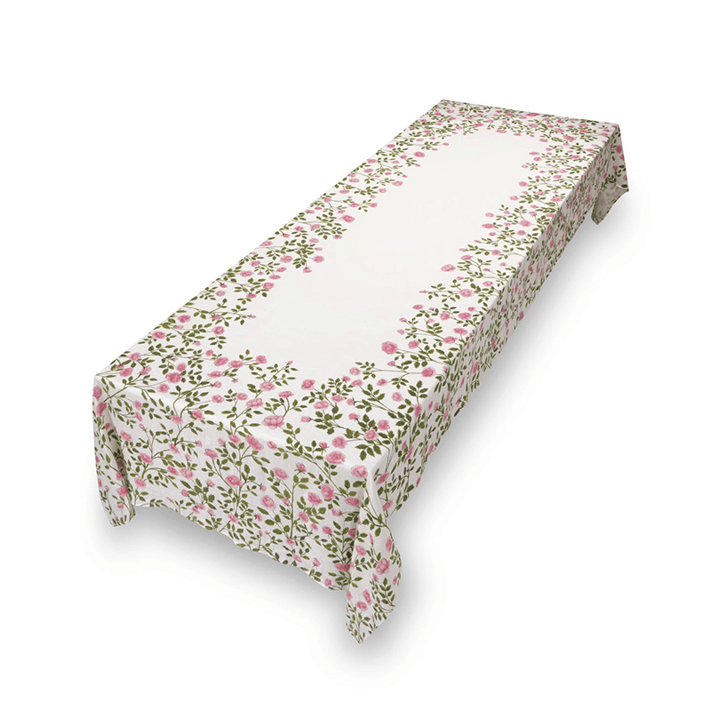 Le Jardin Des Roses Tablecloth, L165 x W300cm, Pink