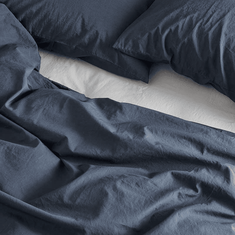 Relaxed Cotton Pair of Standard Pillowcases, Ink