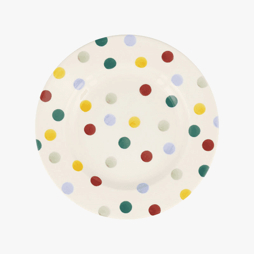 Image showing the Polka Dot Plate, D22cm, Cream product.